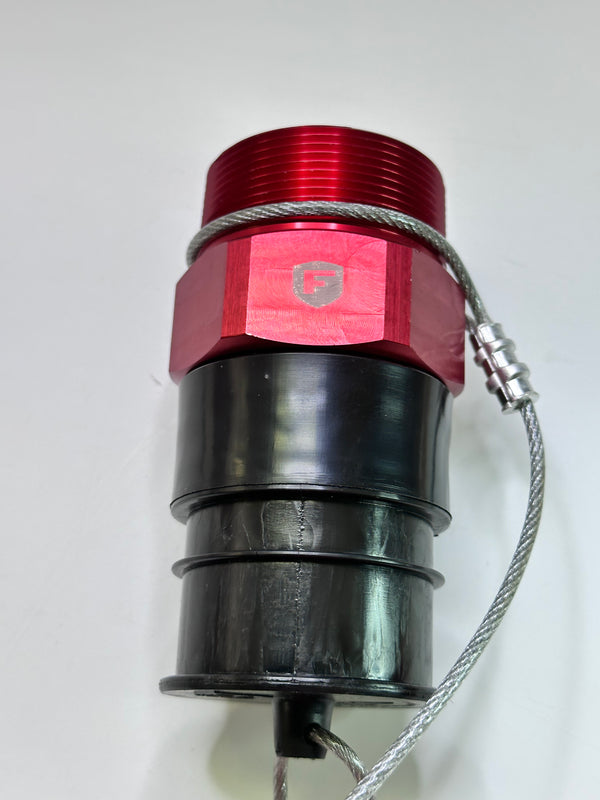 R150Ac-A Aluminum Fuel Receiver W/Cap Black Poppet