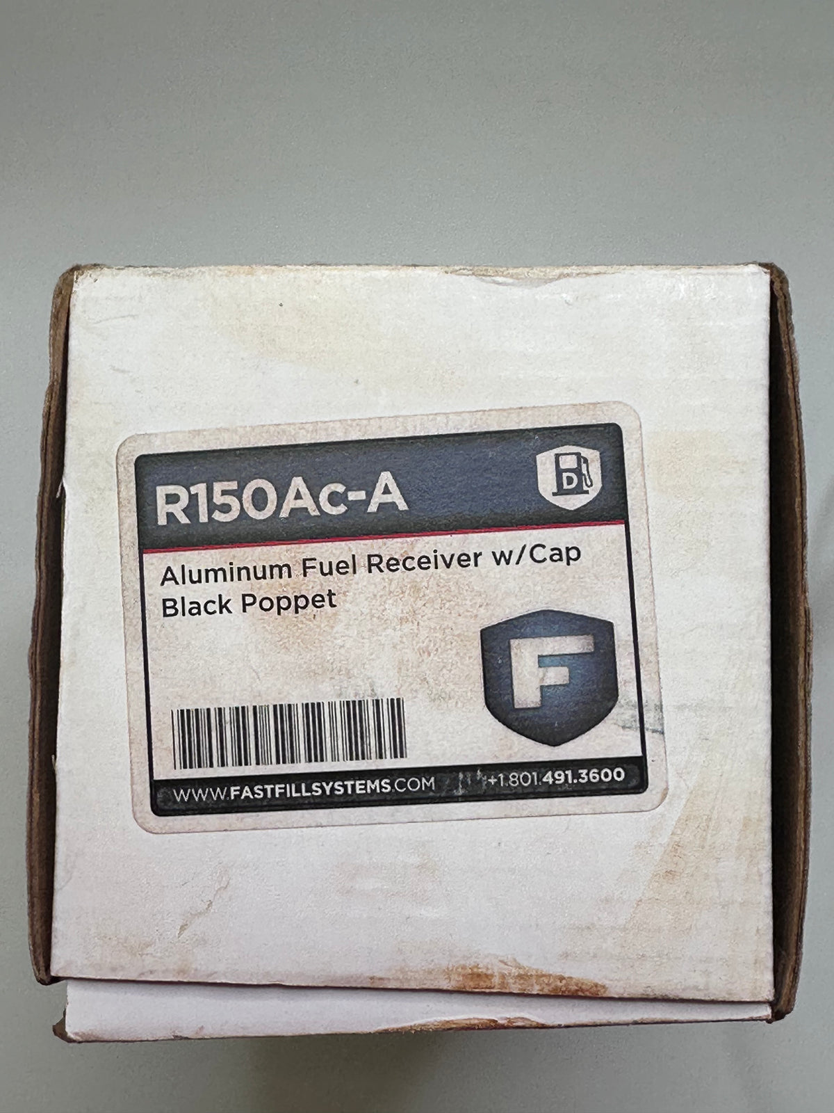 R150Ac-A Aluminum Fuel Receiver with Cap – Black Poppet