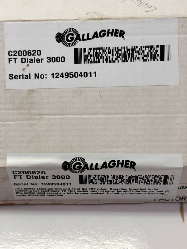 GALLAGHER C200620 FT Dialer 3000