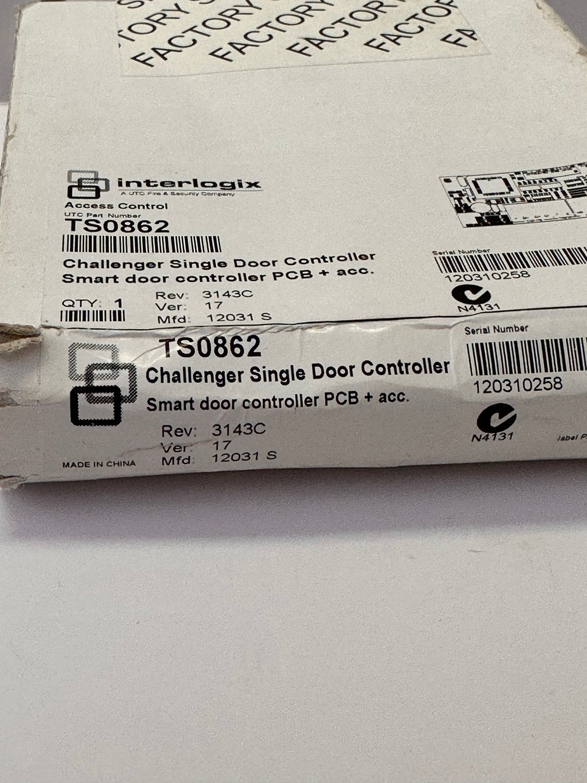 Interlogix / Tecom TS0862 Smart Door Controller — Unopened Box