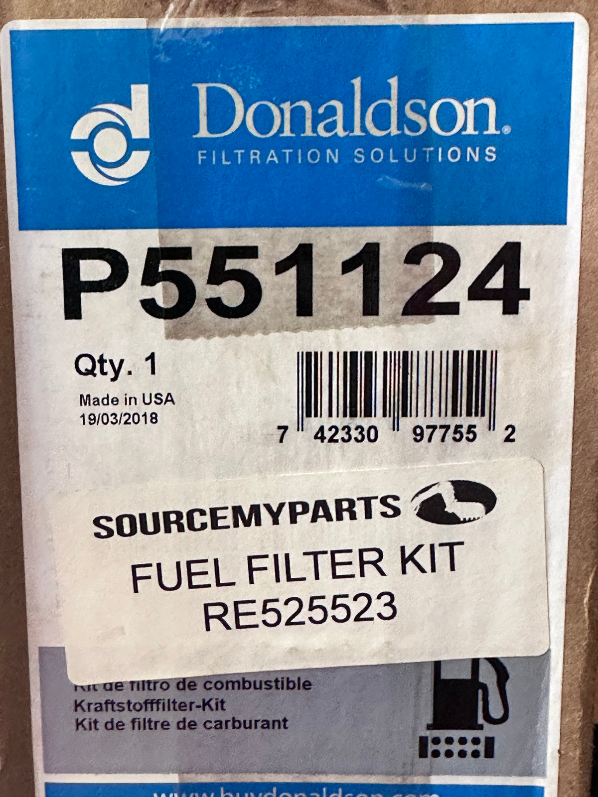 Donaldson P551124 Fuel Filter Kit