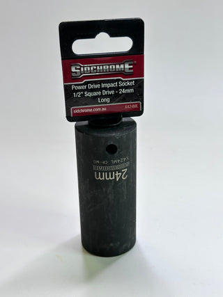 Sidchrome 24mm Power Drive Long Impact Socket X424ML