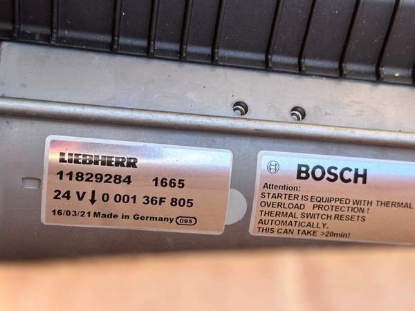 Liebherr 11829284 24V Starter Motor (Bosch 000136F805)