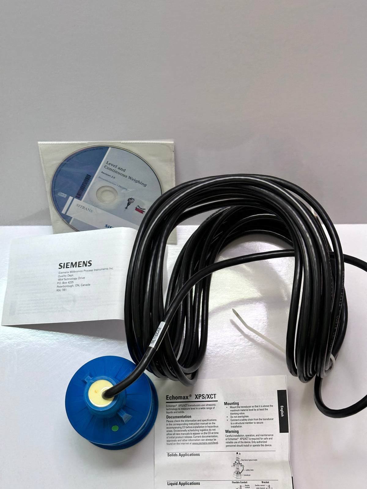 Siemens EchoMax XPS-10 Ultrasonic Level Transducer 7ML1115 3CA30