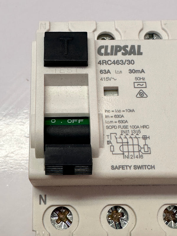 Clipsal 4RC463/30 MAX4 Residual Current Circuit Breaker - 63A, 4 Pole