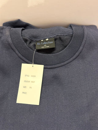 BIZ COLLECTION SW303 PolyCotton Fleece Windcheater (NAVY) Size 5XL