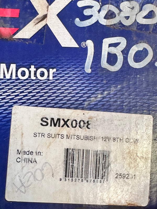 OEX SMX008 Starter Motor, STR Suits Mitsubishi 12V, 8th CCW