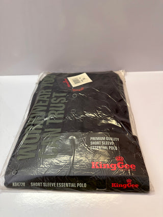 KING GEE Essential Polo K04720 (Black) Size XL only