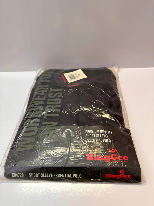 KING GEE Essential Polo K04720 (Black) Size XL only