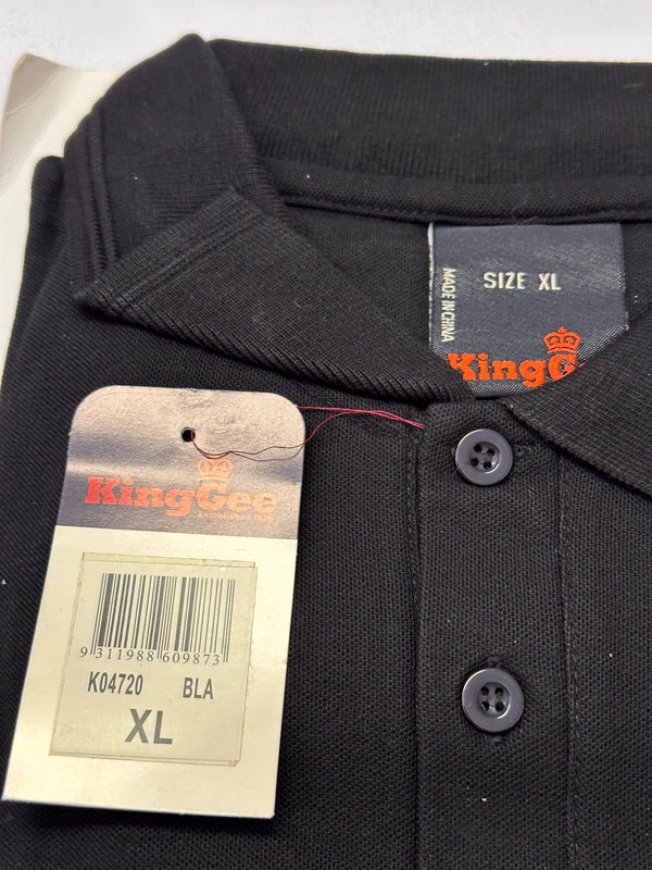 KING GEE Essential Polo K04720 (Black) Size XL only