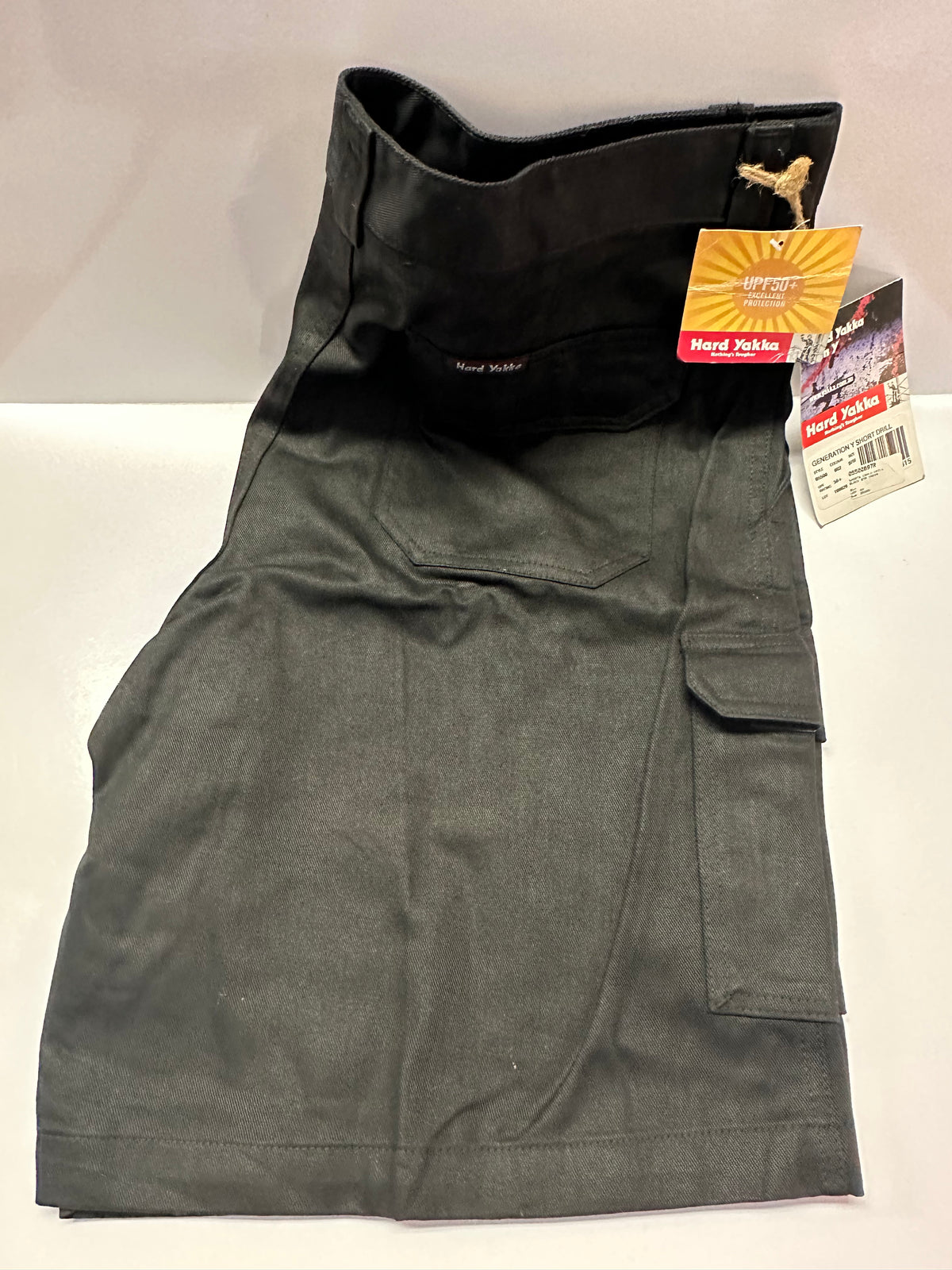 Hard Yakka 05500B97R Cotton Drill Shorts - Black, Size 97R