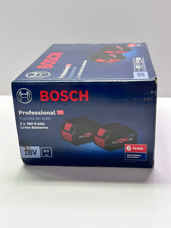 Bosch Procore 18V, 8.0AH Professional Battery pack, Box of 2 	0615990M2E