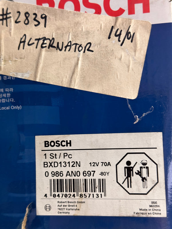 BOSCH 12V Alternator BXN1312N | Mining & Industrial Surplus