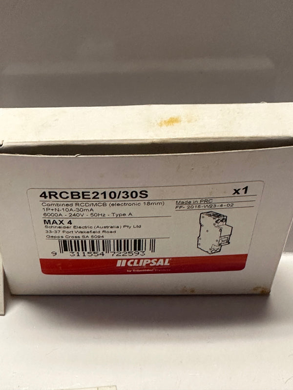 CLIPSAL MAX4 4RCBE210/30S  RCBO Slim