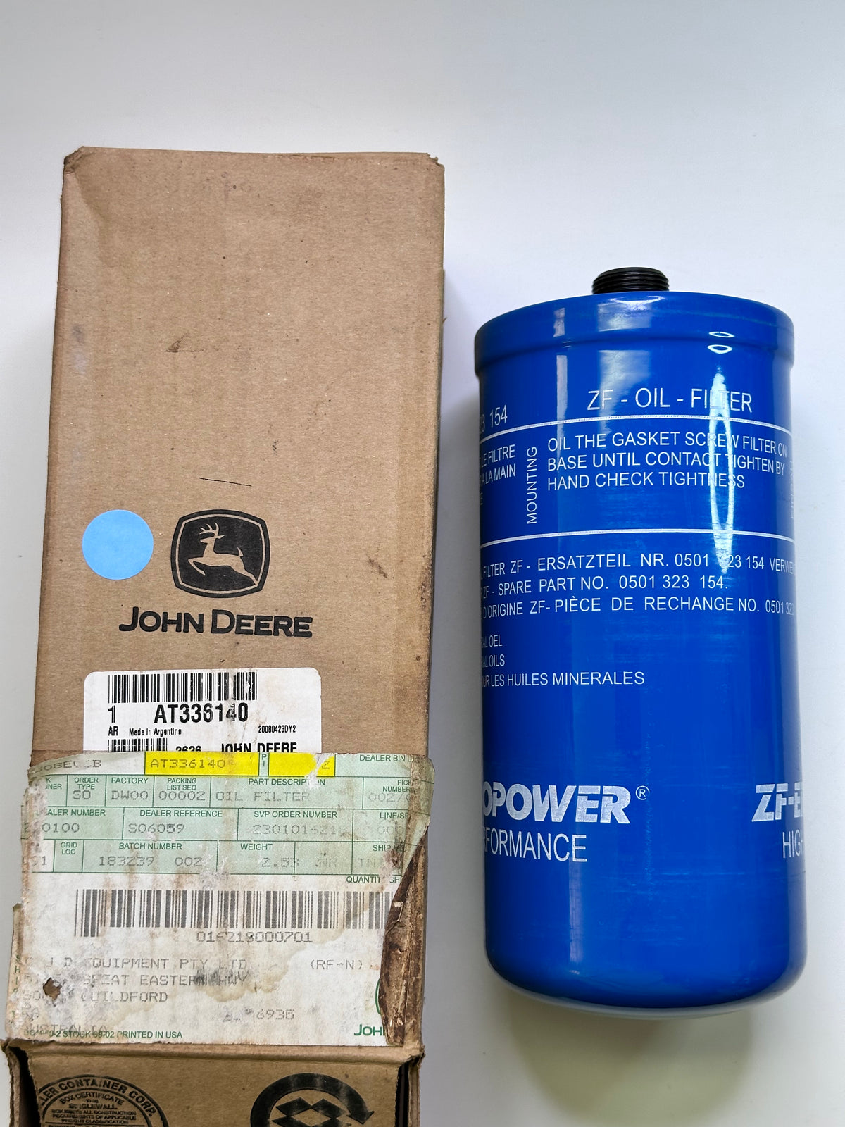 John Deere AT336140 Transmission Oil Filter
