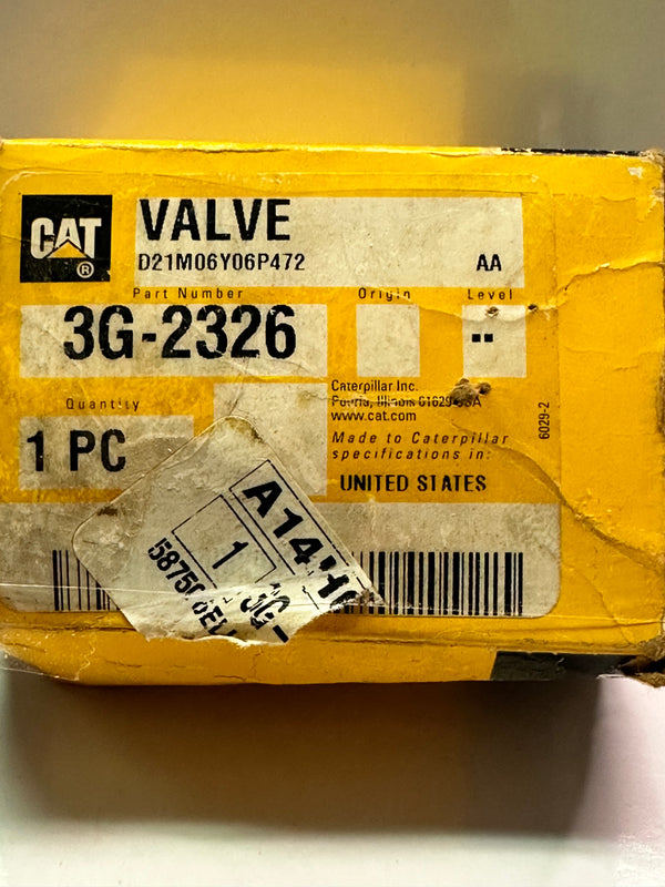 Caterpillar CAT 3G-2326 Valve