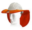 Snap Brim SBSTDORG Safety Helmet All Weather Protection, Orange with Neck Flap
