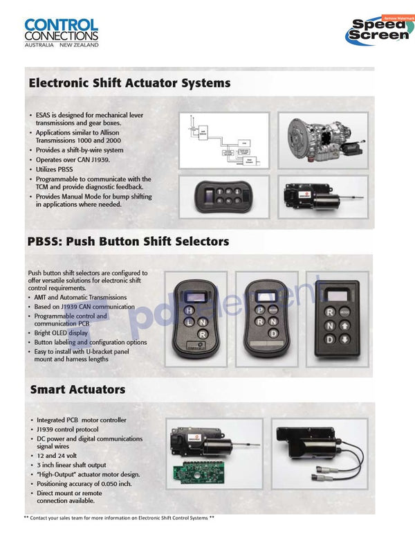 ES02010-01 Orscheln Electronic Push Button Shift Control System