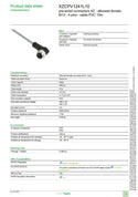 XZCPV1241L10 Telemecanique Pre-Wired Sensor Cable
