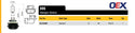 OEX GLX10400 Globe, 12V, 50W Standard 886