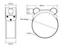 Tridon TTBY80-85P T-Bolt Clamp 80-85mm