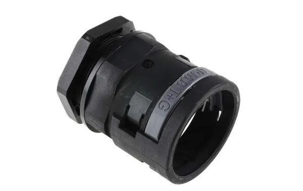 BVNV-M406 PMAFIX Straight Black Connector, Material - Polyamide 6, Thread Size M40x1.5, Conduit Size NW  - 36