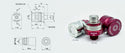 Banlaw BPLR3BE BEC Compatible 3/4" Flush Face Receiver with Cap, RED
