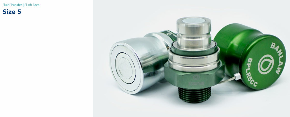 Banlaw BPLN5BNC Flush Face Size 5 Nozzle Including Cap, 3/4" NPTF