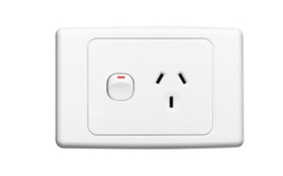 Clipsal 2015-WE 10A Single Power Point - White