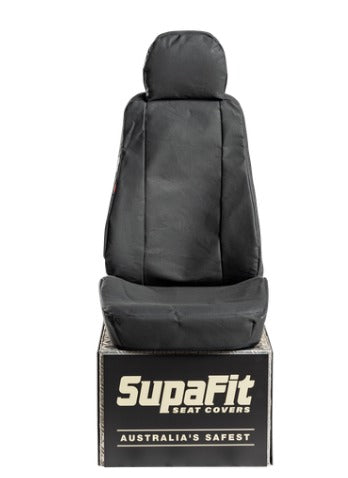 SupaFit SF85DPB Black Denim Front Seat Covers for Hilux Dual Cab
