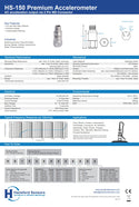 Hansford HS-1501005002 Accelerometer, 2 Pin MS connector, Top Entry