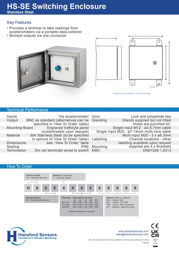 Hansford HS-SE Switching enclosure/ Accelerometer Switch, 4 Channel