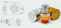 Banlaw BPLN10BNC Flush Face Nozzle, Orange, 3/4" c/w Cap