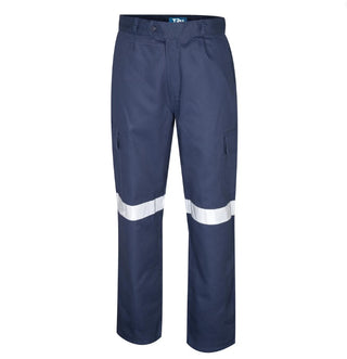 DT1142T-NAV Heavyweight Cotton Cargo Trousers with Reflective Tape