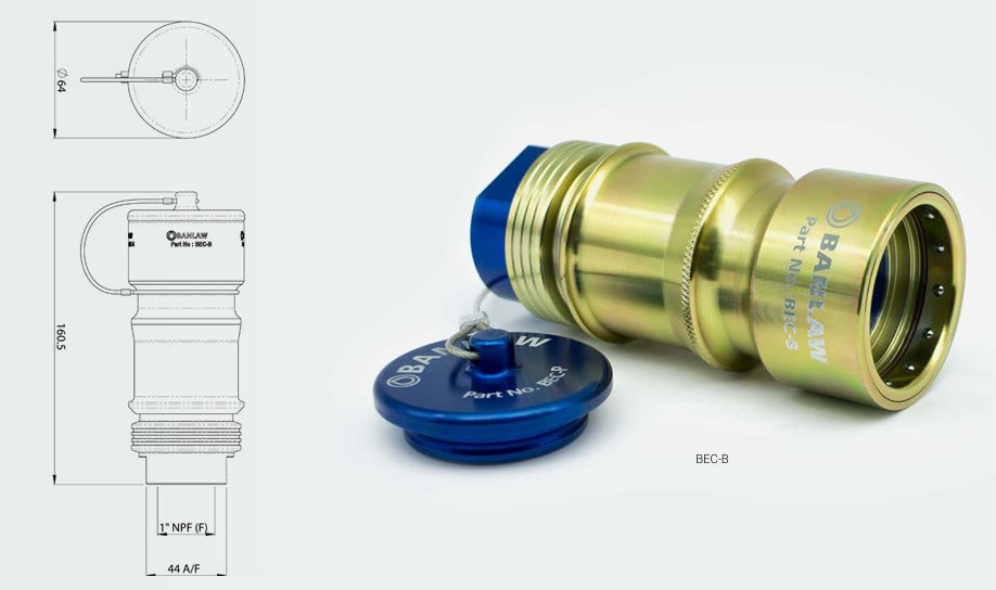 Banlaw BEC-B Flush-Face BPL Evacuation Coupling — 1" NPT