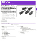 Omron D2VW-5L2A-1M Proximity Switch, Snap action SPDT 5A 125V-250V
