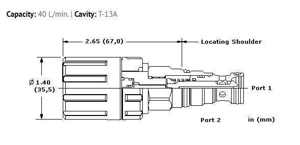 DTDMLCN 2 Way, Manually Operated, Directional Poppet Valve for Epiroc 5580103931