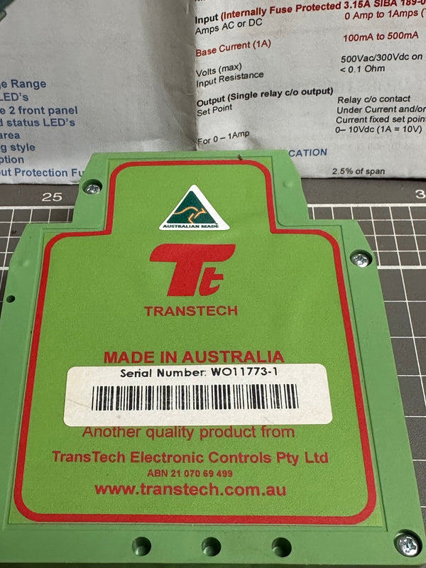 TRANSTECH PTD-BRK/FF-1A Powered Current Sensing Trip Amplifier
