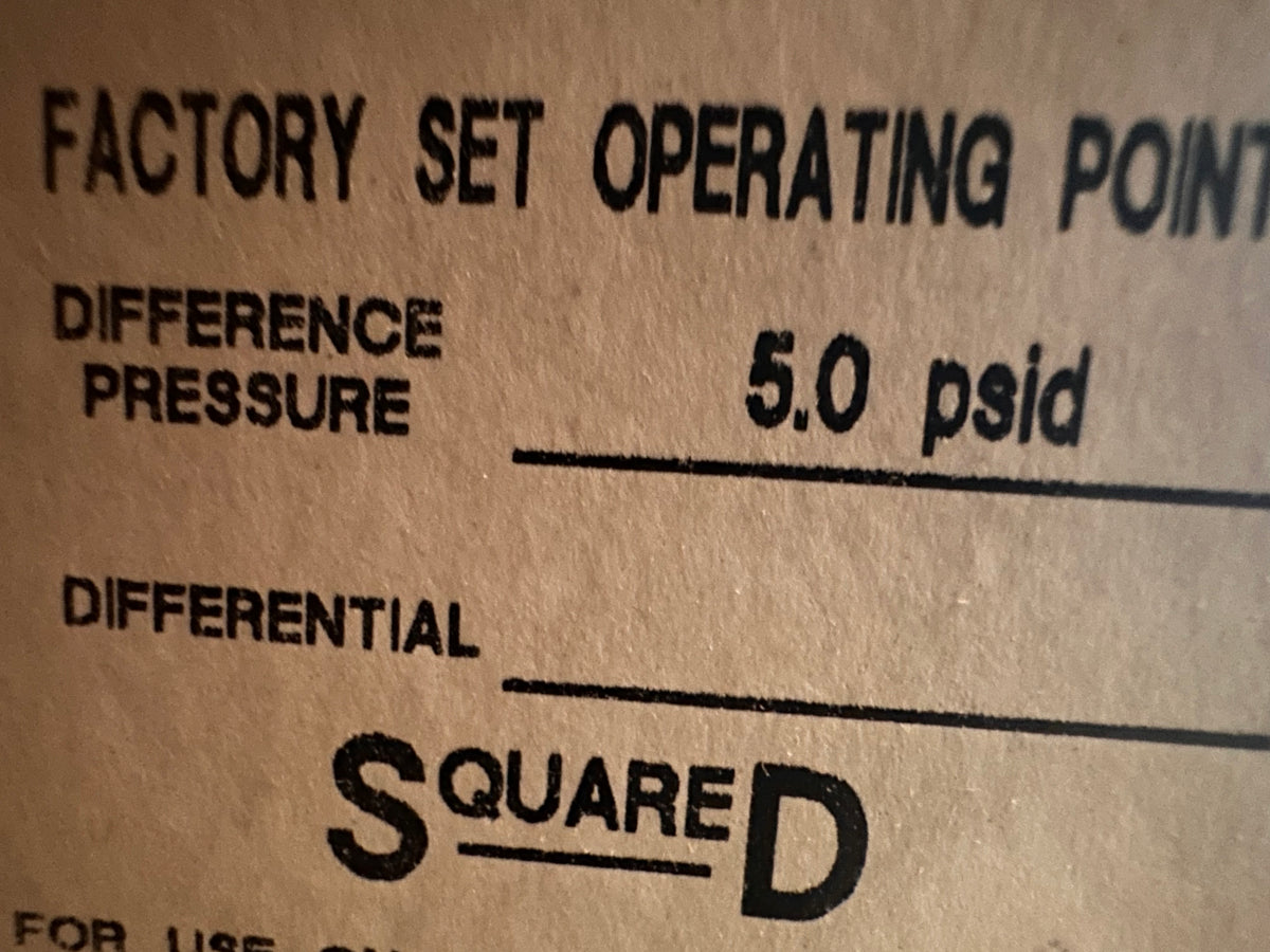 Schneider SquareD 9012 GGW-1 Differential Pressure Switch