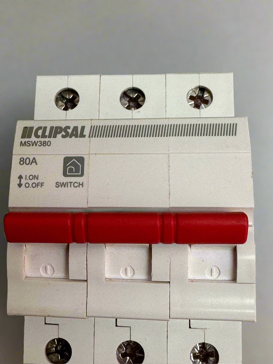 Clipsal MSW380 Main Switch / Isolator Resi MAX 3P 80A 415V