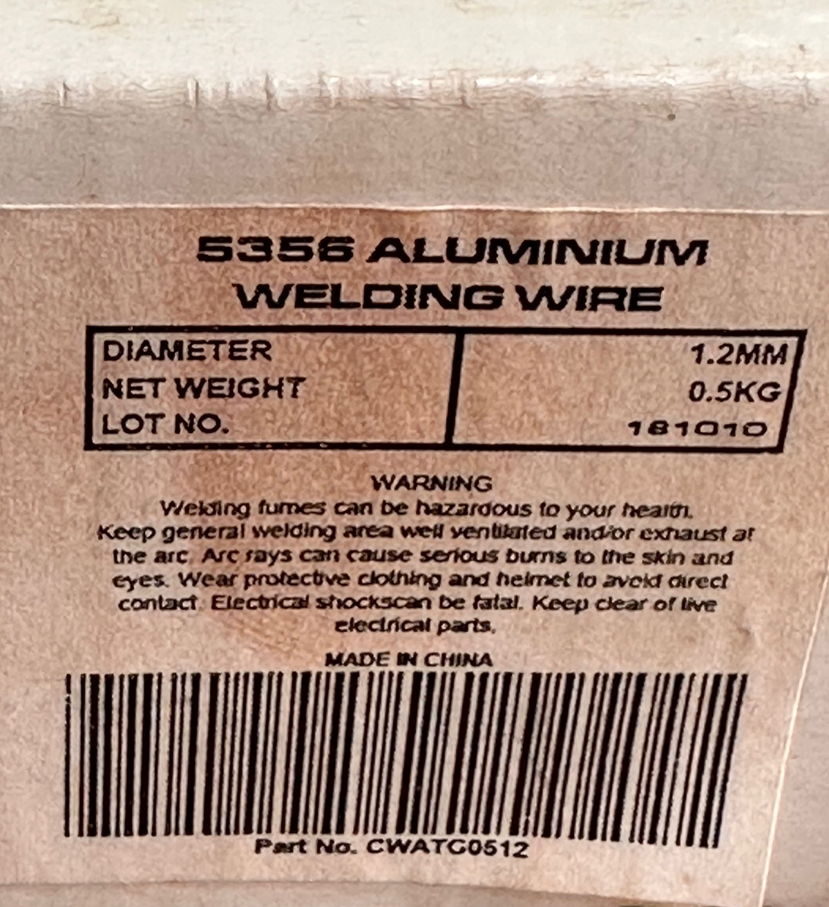 Top Gun 5356 Aluminium MIG Welding Wire, 1.2mm, 0.5kg