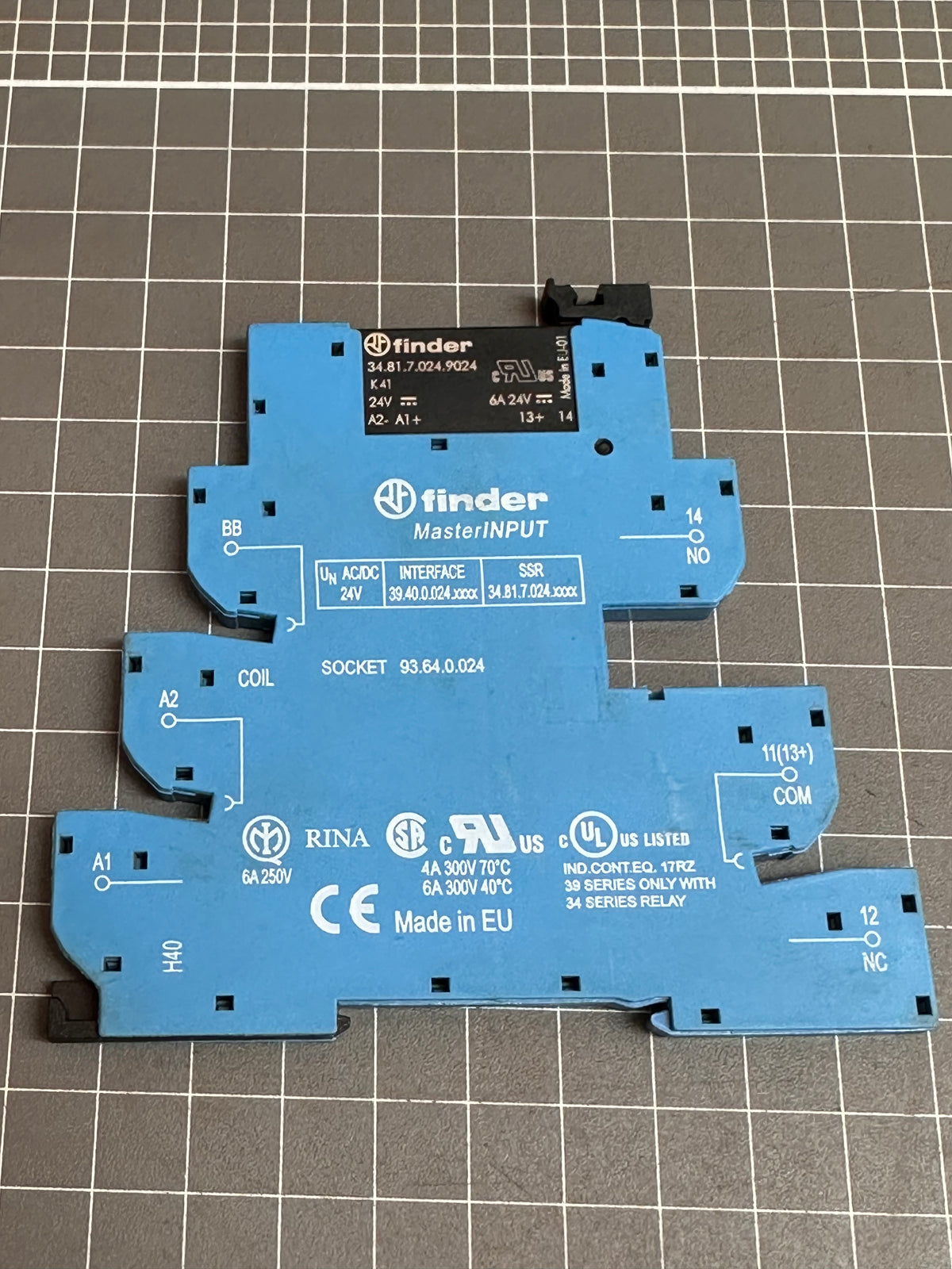 Finder 39.40.0.024.9024 SPST Solid-State Interface Relay — DIN Rail