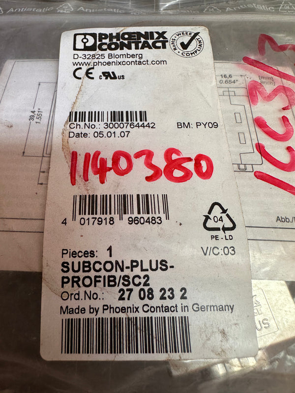 Phoenix Contact SUBCON-PLUS-PROFIB/SC2 - D-SUB bus connector 2708282