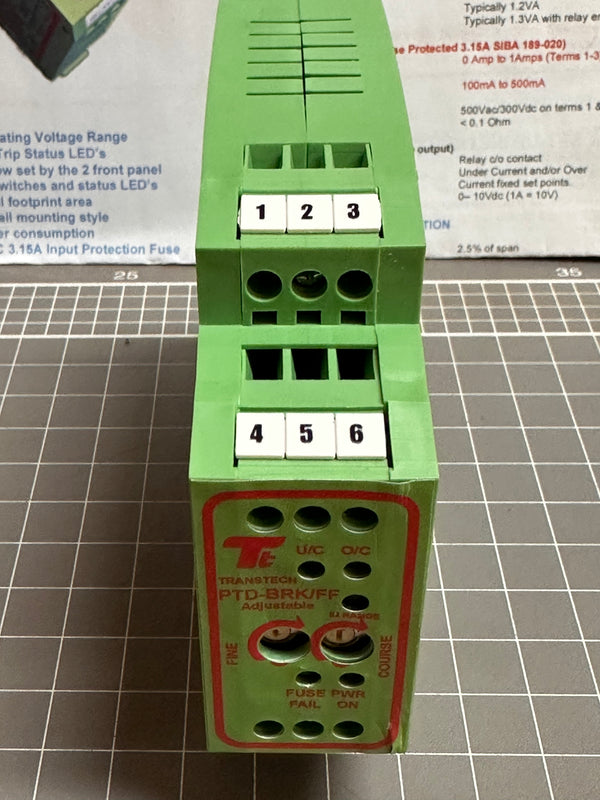 TRANSTECH PTD-BRK/FF-1A Powered Current Sensing Trip Amplifier