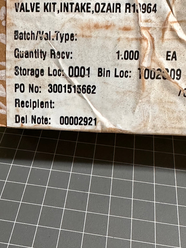 Ozair, Valve Kit, Intake R13964