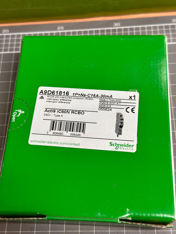 SCHNEIDER RCCB with Overcurrent Protection A9D61816