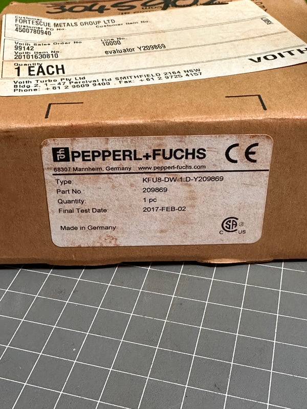 Pepperl+Fuchs KFU8-DW1.D Y209869 Rotation Speed Monitor 209869