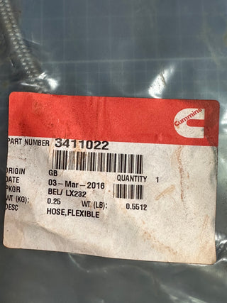 CUMMINS 3411022 Flexible Hose, Heavy Duty