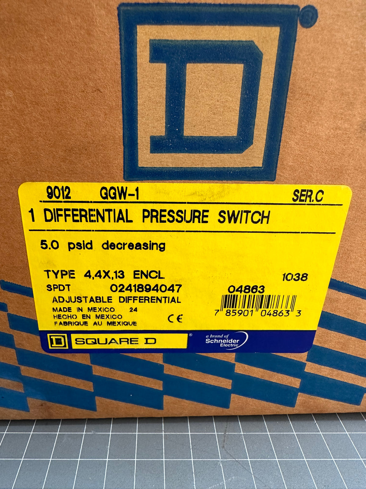 Schneider SquareD 9012 GGW-1 Differential Pressure Switch