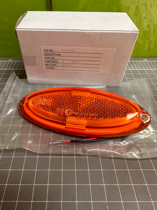 NARVA 92120 9-33V LED Model 21 Side Marker,Oval, Amber with Built in Retro Reflector